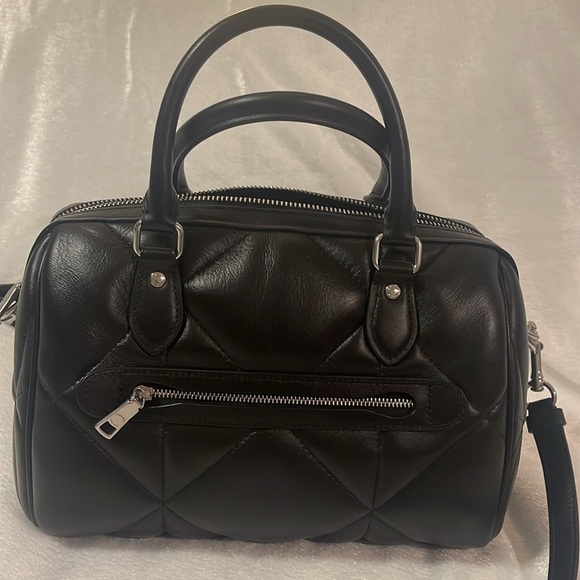 EUC coach black quilted Rowan satchel - Picture 2 of 16